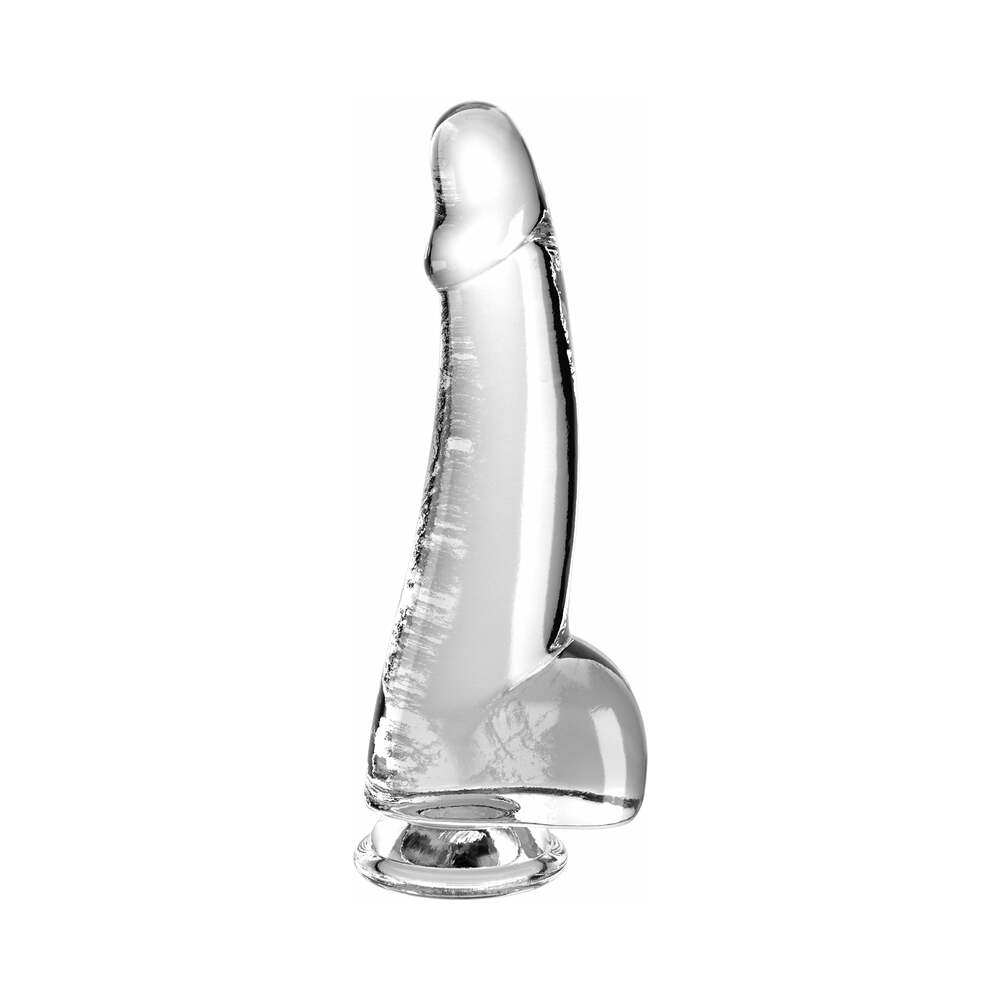KING COCK CLEAR 7.5IN W/ BALLS