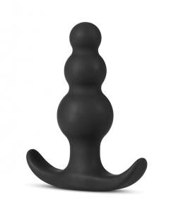 Plug anal con cuentas de platino negro Adventures
