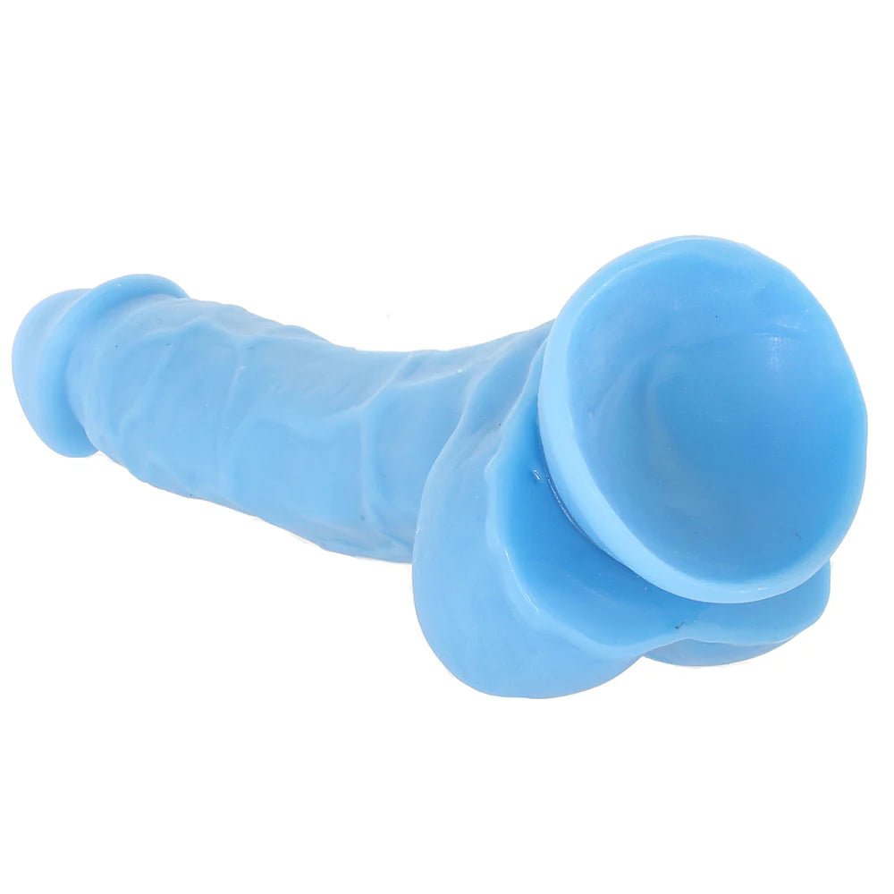 Pene Neo de 7.5 pulgadas de doble densidad con testículos en azul