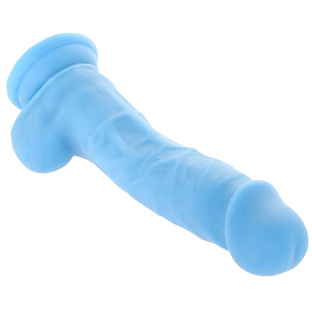 Pene Neo de 7.5 pulgadas de doble densidad con testículos en azul