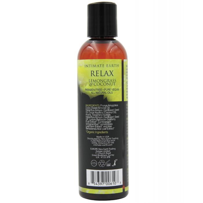 Intimate Earth Relaxing Massage Oil - 120 ml Coconut & Lemongrass
