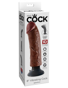 Pene King Cock transparente de 8" con testículos