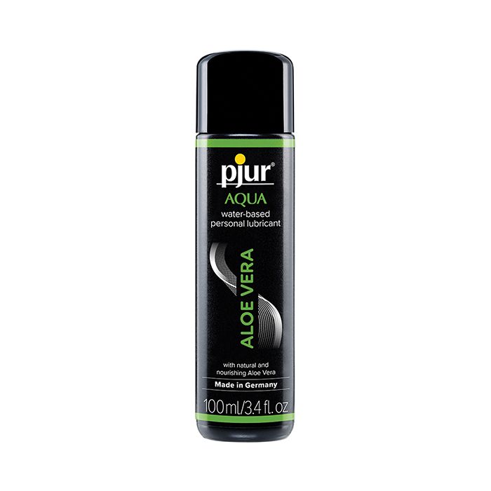 Lubricante personal a base de agua Pjur Aqua Aloe Vera - Botella de 100 ml