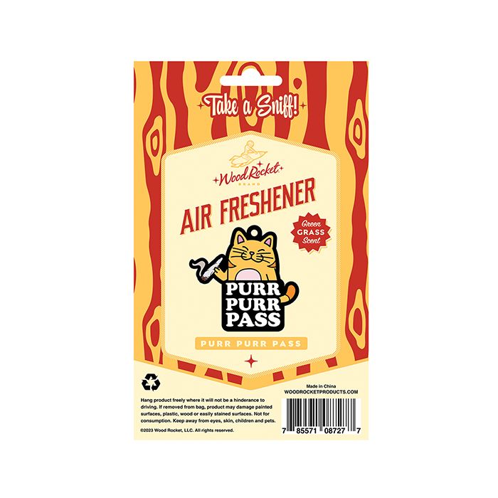 Wood Rocket Purr Purr Pass Air Freshener - Green Grass