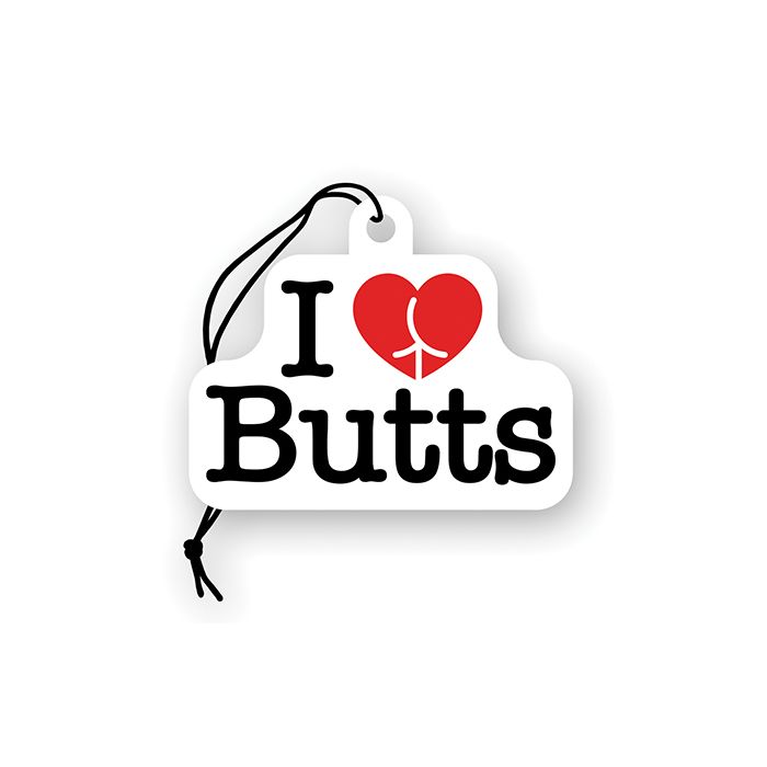 Wood Rocket I Love Butts Air Freshener - Apple