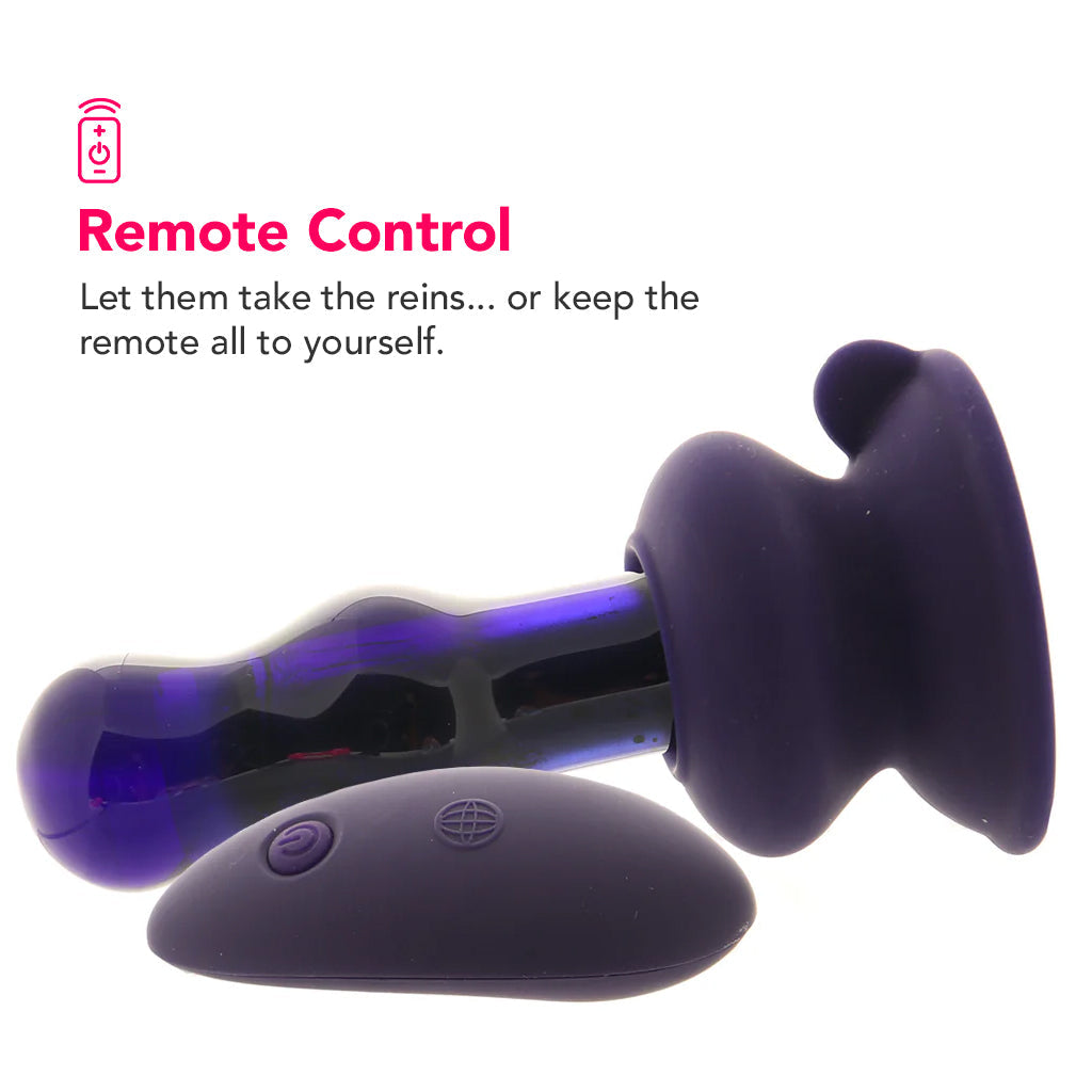 Icicles No.83 Vibrating Glass Plug in Purple