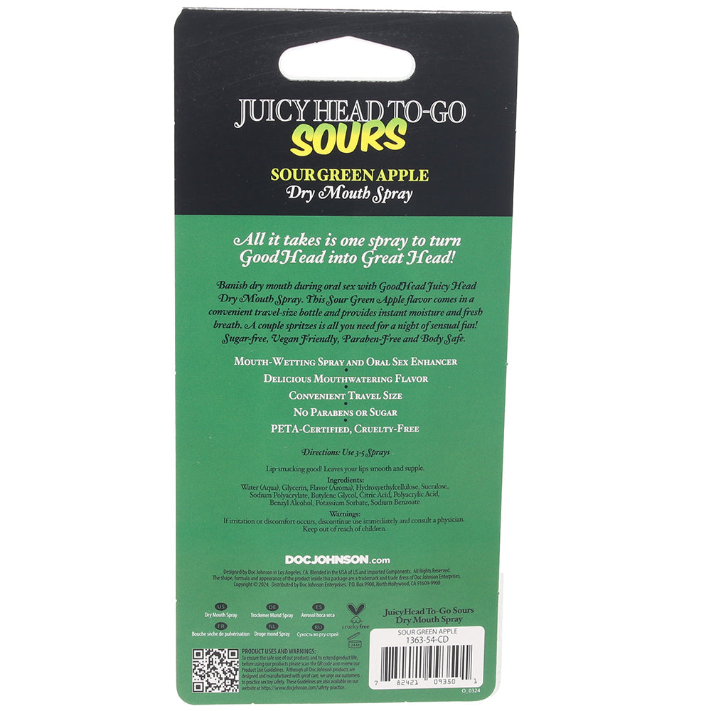 GoodHead Juicy Head Sours Mouth Spray To-Go in Green Apple