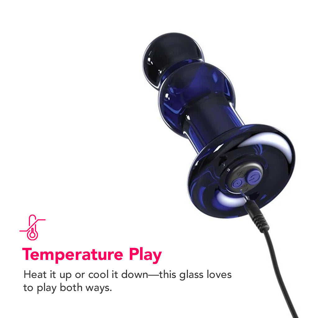 Icicles No.83 Vibrating Glass Plug in Purple