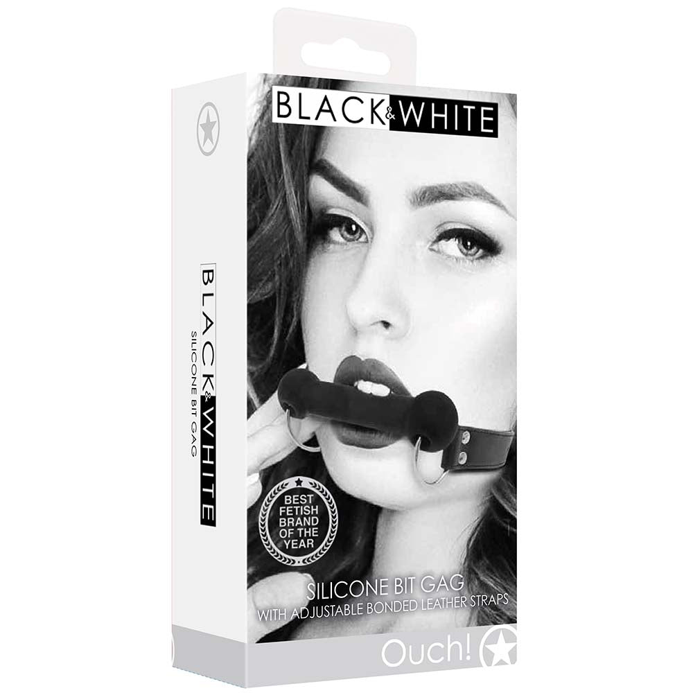 Black & White Silicone Bit Gag