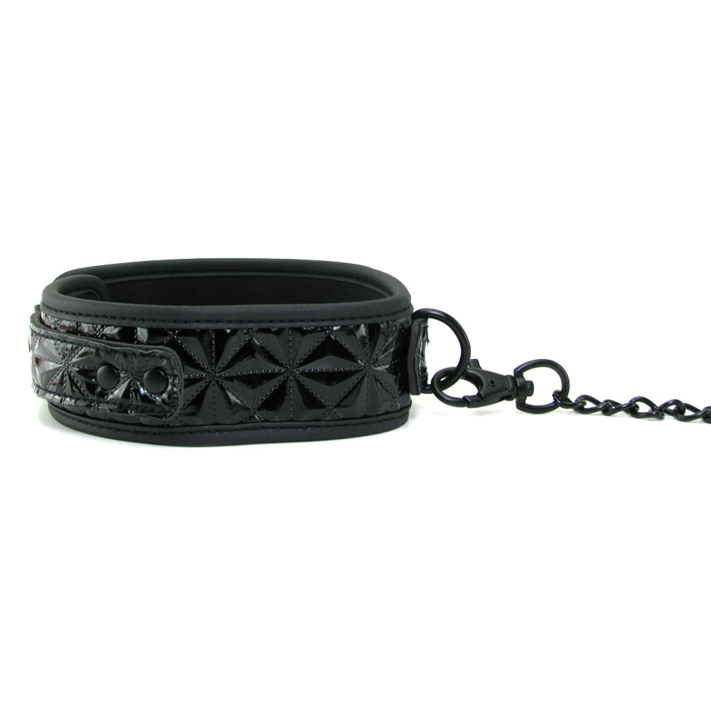 Sinful Collar with Leash in Black