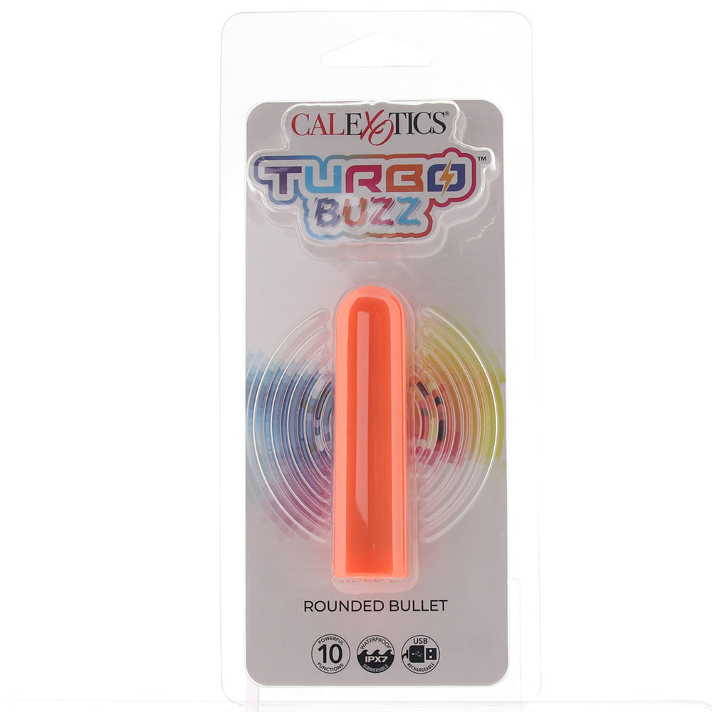 Vibrador redondo tipo bala Turbo Buzz en color naranja