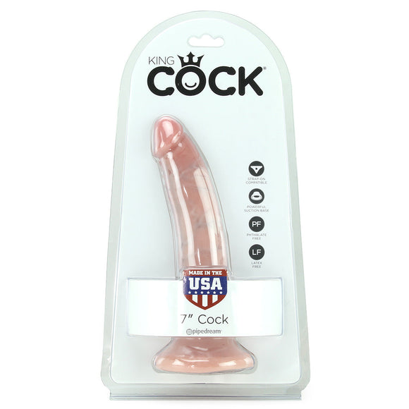 King Cock 7 Inch Dildo in Flesh - Tasteful Desires Adult Shop