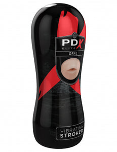 PDX ELITE VIBRATING ORAL STROKER