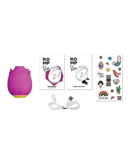 ROMP Rose Clit Stimulator - Pink - Tasteful Desires Adult Shop