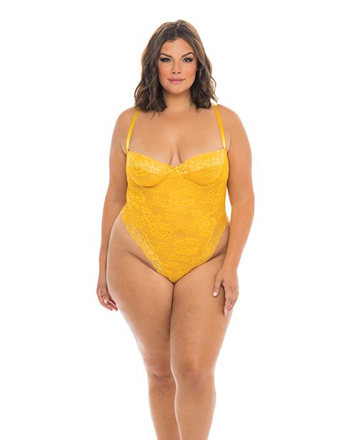 Body de encaje de pierna alta Lexi Gold Fusion 4X