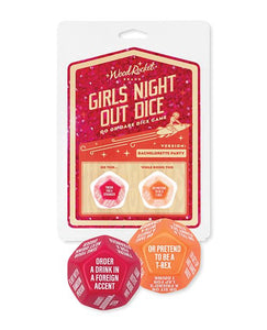 Wood Rocket Girls Night Out Do or Dare Dice Game - Red