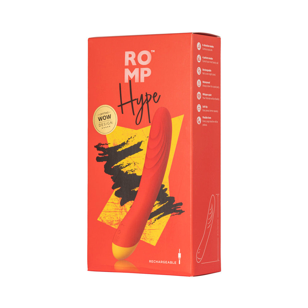 Vibromasseur point G en silicone rechargeable ROMP Hype Rouge
