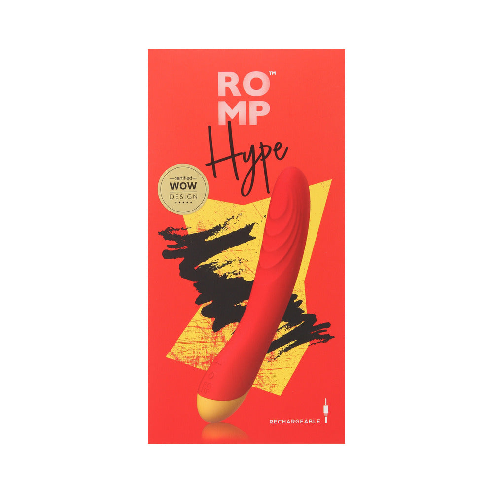 Vibromasseur point G en silicone rechargeable ROMP Hype Rouge