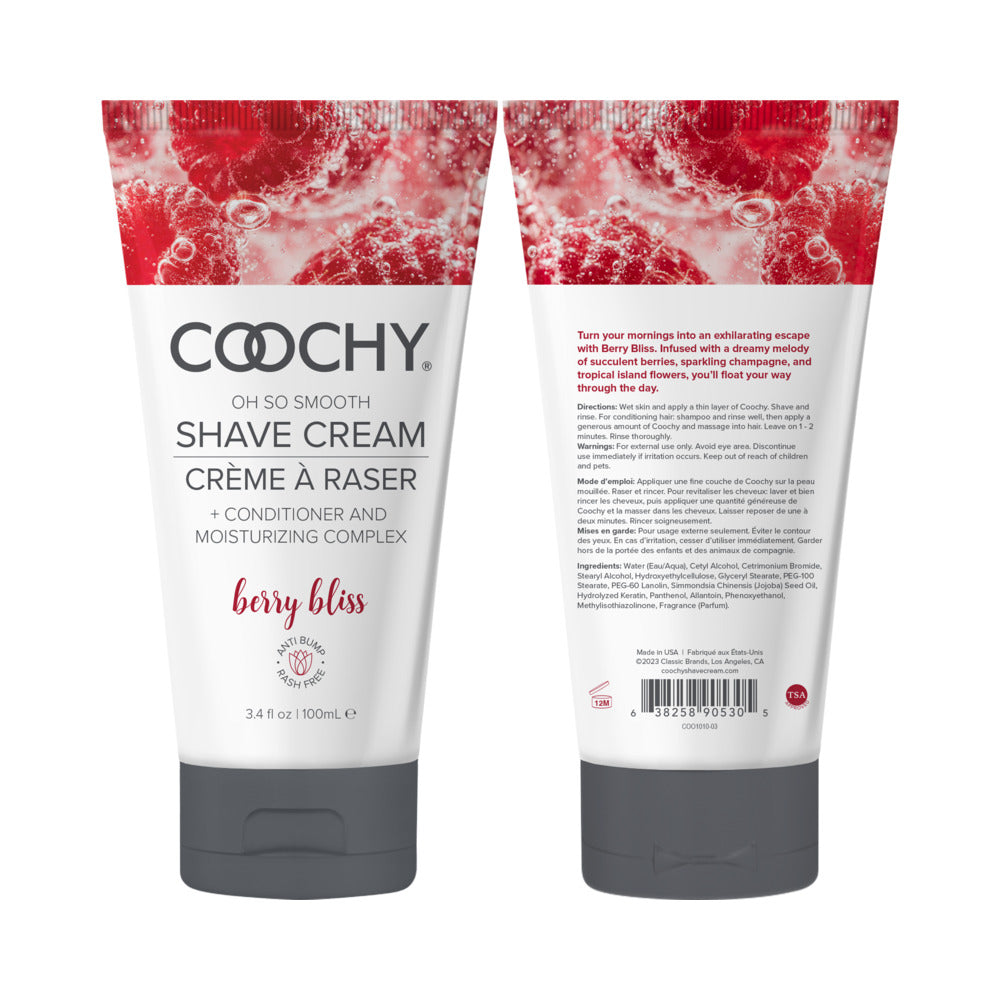 Crema de afeitar Coochy Berry Bliss 3.4 oz