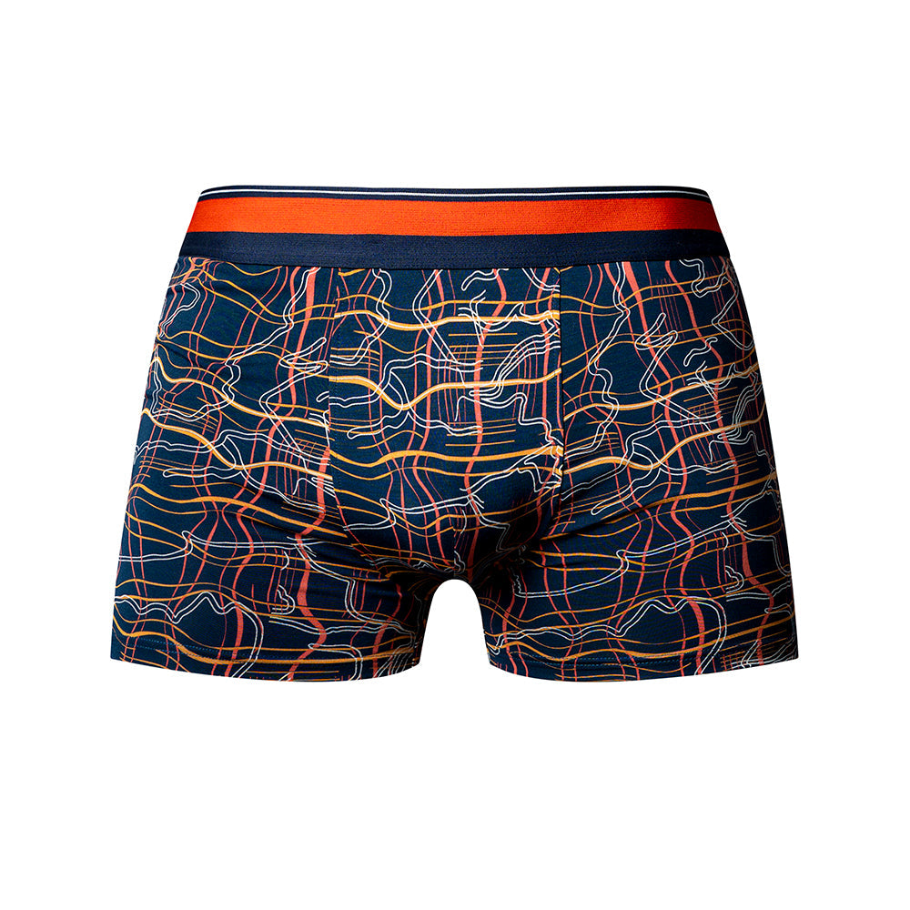 Male Power Soo Cumfy Boxer Brief Navy/Orange M