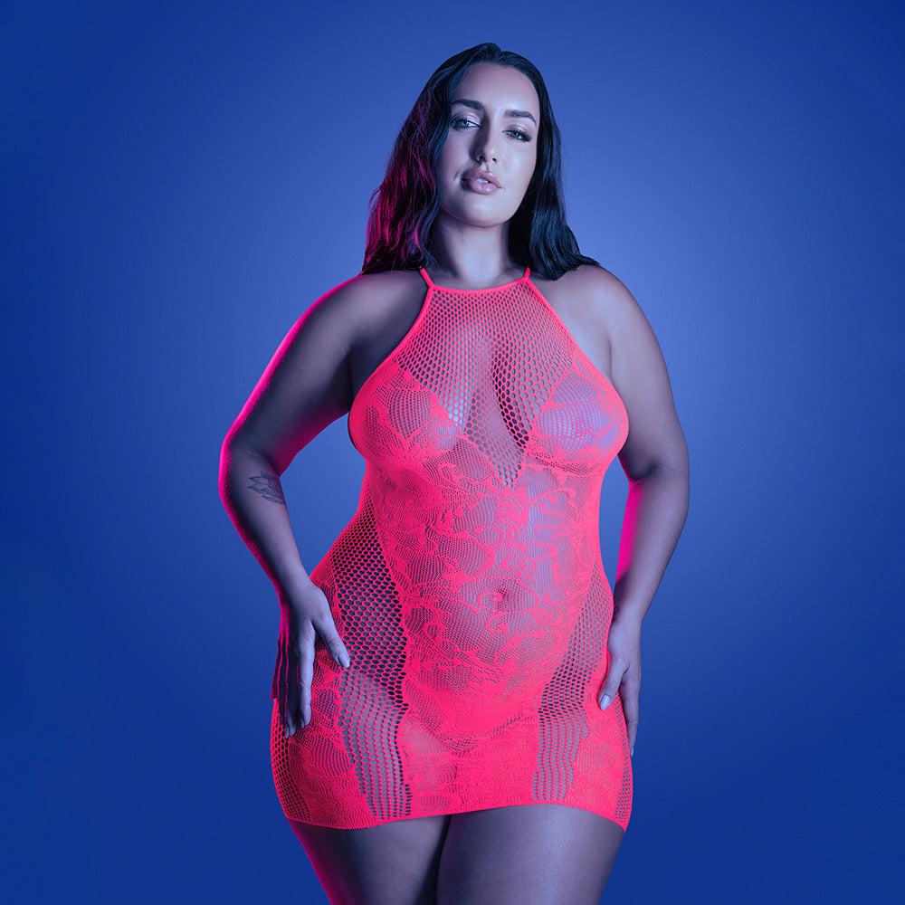 Lencería de fantasía, translúcida, deslumbrante, medias de cuerpo sin pies asimétricas, negro
