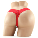 Stimulating Panties with Pearl Pleasure Beads Red /L