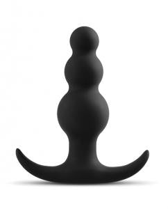 Plug anal con cuentas de platino negro Adventures