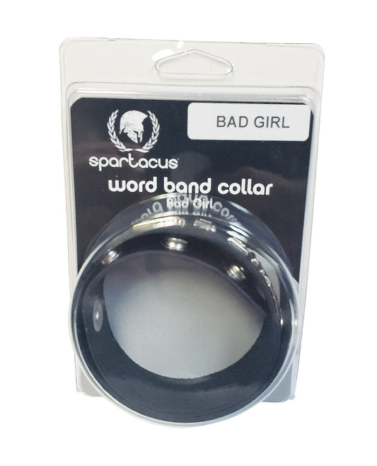 BABYGIRL Leather Word Band Collar