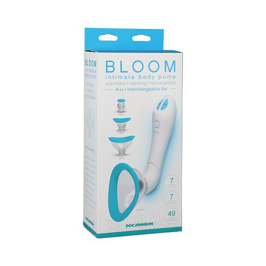 Bloom Intimate Body Automatic Vibrating Rechargeable Pump - Sky Blue/White
