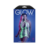 Glow Synthesize UV Reactive Seamless Keyhole Dress - Neon Green QN
