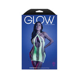 Glow Synthesize UV Reactive Seamless Keyhole Dress - Neon Green O/S