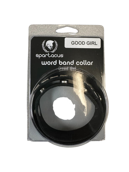 GOOD GIRL Leather Word Band Collar