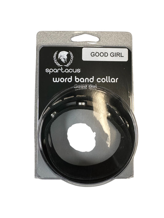 GOOD GIRL Leather Word Band Collar