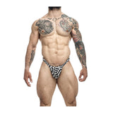 Male Basics Y Buns Thong Checkers LG