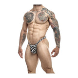 Male Basics Y Buns Thong Checkers LG