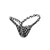 Male Basics Y Buns Thong Checkers LG