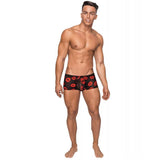 Kiss Me Stretch Mesh Mini Short Blk/Rd LG