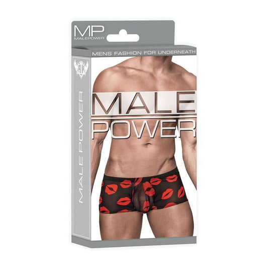 Kiss Me Stretch Mesh Mini Short Blk/Rd SM
