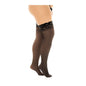 Sheer Thigh High w/Stay Up Silicone Lace Top Black QN