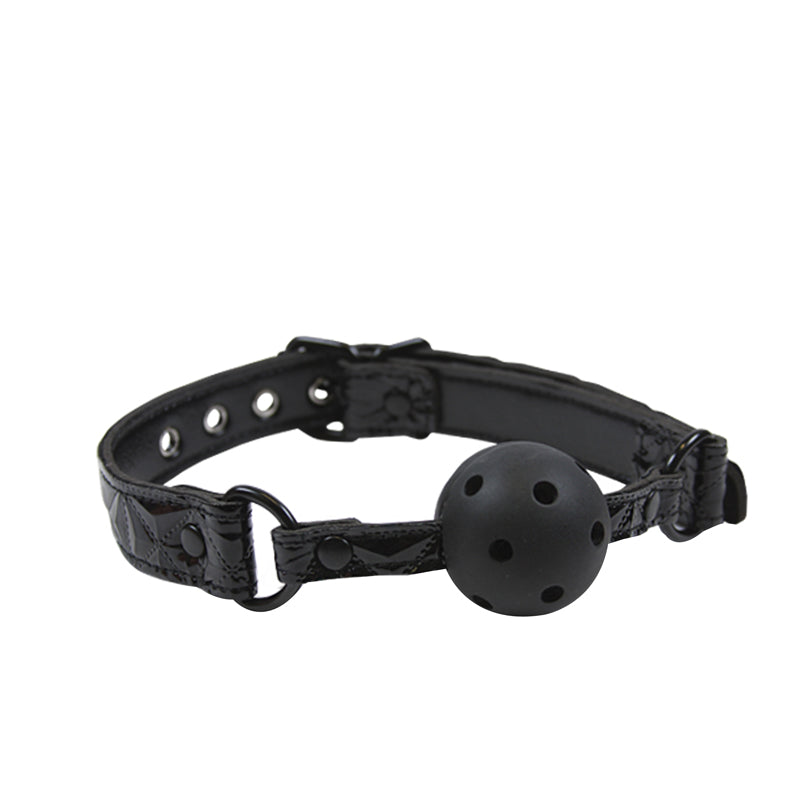 Collar pecaminoso con correa en negro