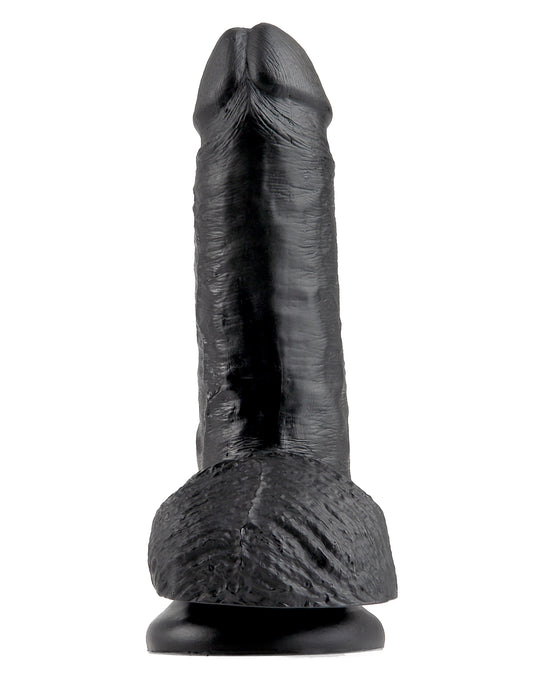 KING COCK 7 IN COCK W/BALLS BLACK