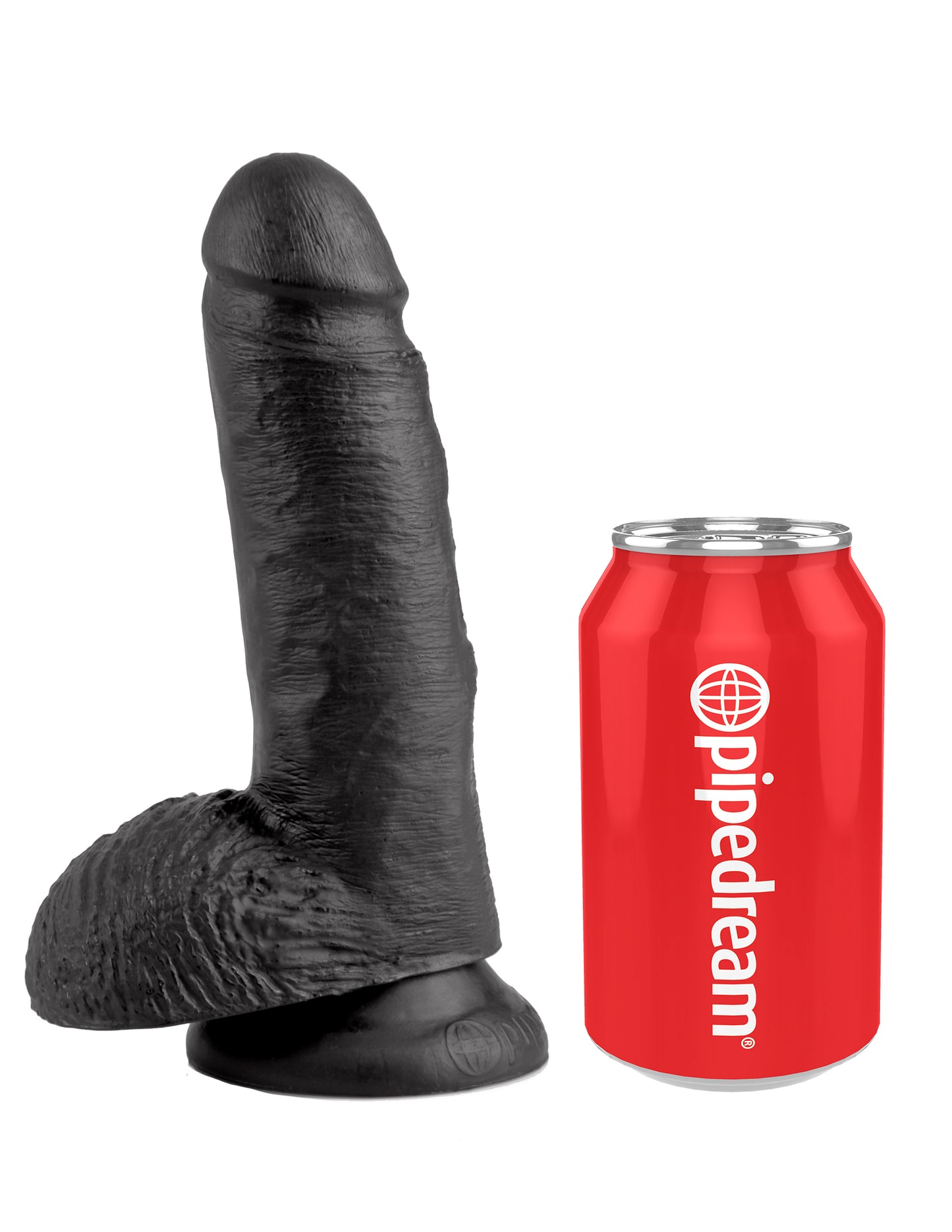 KING COCK 7 IN COCK W/BALLS BLACK