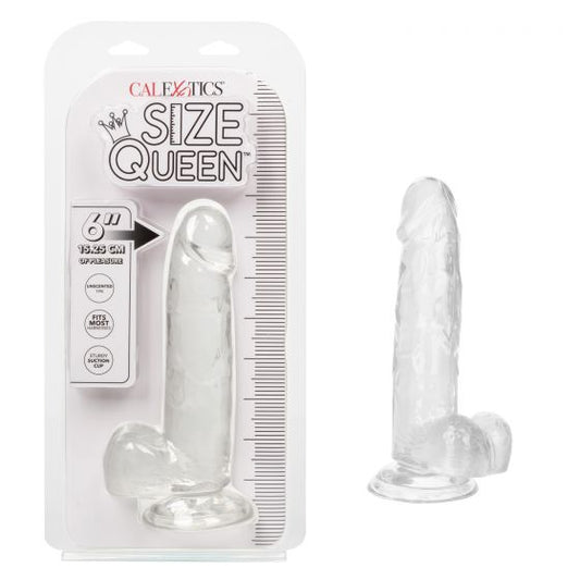 Dildo de gelatina tamaño Queen de 6 pulgadas en verde azulado