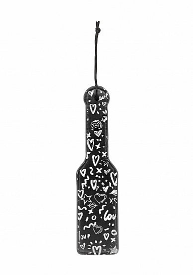 LOVE STREET ART FASHION PRINTED PADDLE BLACK