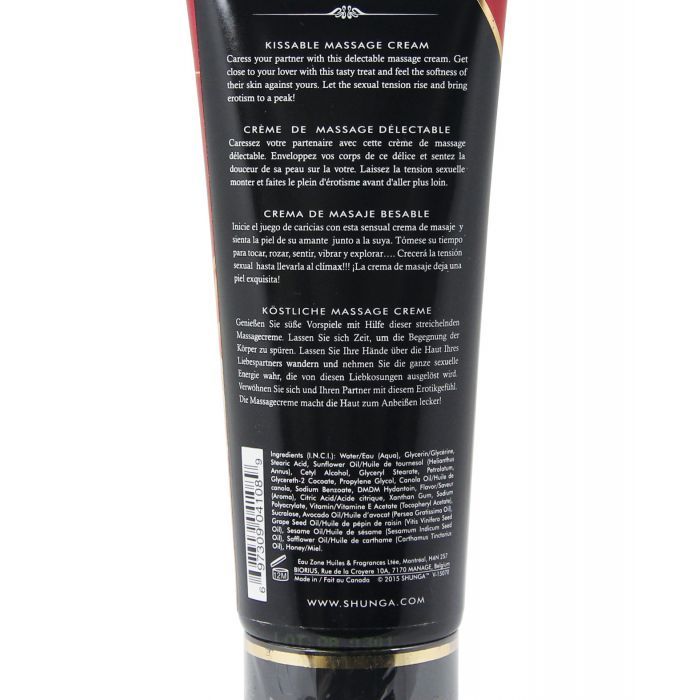 Shunga Kissable Massage Cream - 7 oz Sparkling Strawberry Wine