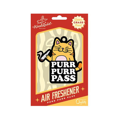 Wood Rocket Purr Purr Pass Air Freshener - Green Grass
