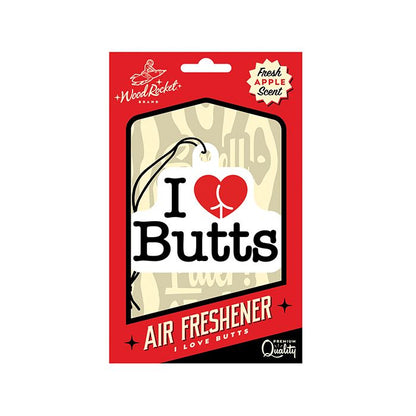 Wood Rocket I Love Butts Air Freshener - Apple