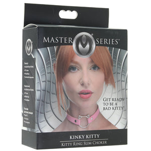 Master Series Kinky Kitty Slim Choker in Pink