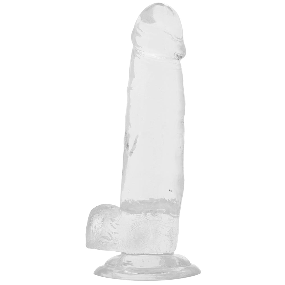 Pene King Cock transparente de 8" con testículos