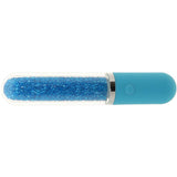 Stardust Charm Rechargeable Glass Vibe in Blue - Tasteful Desires Adult Shop